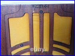Nice Vintage Philco Model 610 Wood Tombstone Tube Cathedral Radio Working Nice Vintage Philco Model 610 Wood Tombstone Tube Cathedral Radio Working