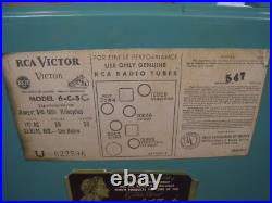 Nice Working Vintage Blue RCA Victor 6-C-5 Radio