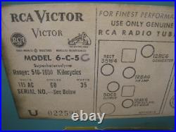 Nice Working Vintage Blue RCA Victor 6-C-5 Radio