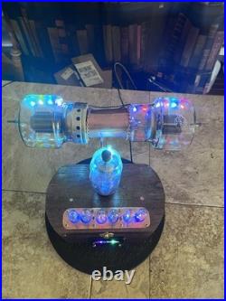 Nixie Clock IN-14 Retro Steampunk. With Vintage Vacuum Tubes From Radio History Nixie Clock IN-14 Retro Steampunk. With Vintage Vacuum Tubes From Radio History