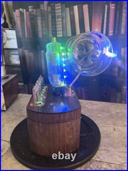 Nixie Clock IN-14 Retro Steampunk. With Vintage Vacuum Tubes From Radio History Nixie Clock IN-14 Retro Steampunk. With Vintage Vacuum Tubes From Radio History