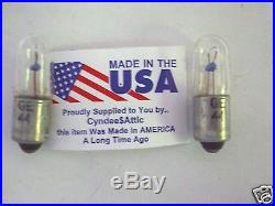 No. 47 x2 6.3/v USA NOS Vintage Antique Radio Dial Pilot Bayonet Lights Lamp Bulb