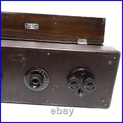No Tubes Vintage Atwater Kent Model 20 Tube Radio Receiving Set Wood Box 1920's