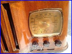 Old Antique 1937 Wood Emerson Vintage Tube Radio Working w Ingraham Cabinet NICE