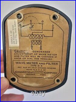 Old Antique Connecticut Telephone Vintage Ham Tube Radio Wave Meter Filter