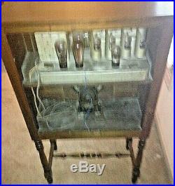 Old Antique Vintage BEVERLY Tall Wood Upright Cabinet Radio, 20's-Early 1930's