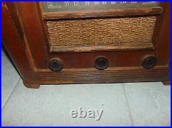 Old Antique Wood Addison Crosley 12B1 Vintage Tabletop Tube Radio Art Deco