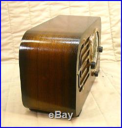 Old Antique Wood Air Castle Vintage Tube Radio -Restored & Working with Tuning Eye