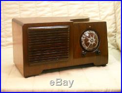 Old Antique Wood Automatic Vintage Tube Radio Restored & Working Art Deco Set