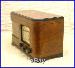 Old Antique Wood Crosley Vintage Tube Radio -Restored Working Art Deco Table Top