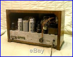 Old Antique Wood Crosley Vintage Tube Radio Restored & Working with Mirror Dial