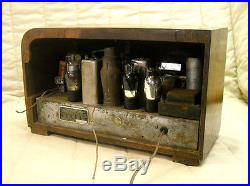 Old Antique Wood Detrola Vintage Tube Radio -Restored Working Art Deco Table Top