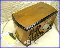 Old Antique Wood Fairbanks Morse Vintage Tube Radio Restored & Working with Eye