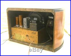 Old Antique Wood Fairbanks Morse Vintage Tube Radio Restored & Working with Eye