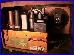 Old Antique Wood Fairbanks Morse Vintage Tube Radio Table Top for restoration