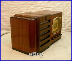 Old Antique Wood Firestone Air Chief Vintage Tube Radio Restored & Working