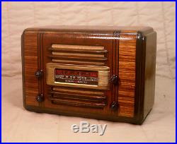 Old Antique Wood General Electric Vintage Tube Radio -Restored Working Table Top