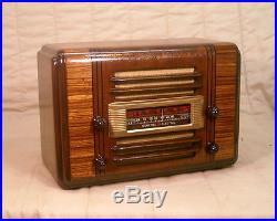 Old Antique Wood General Electric Vintage Tube Radio -Restored Working Table Top