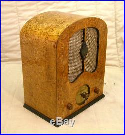 Old Antique Wood Grunow Vintage Tube Radio Restored Working Art Deco Table Top