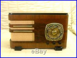 Old Antique Wood Grunow Vintage Tube Radio Restored Working Teledial Table Top