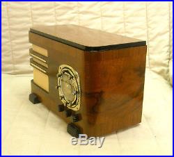 Old Antique Wood Grunow Vintage Tube Radio Restored Working Teledial Table Top
