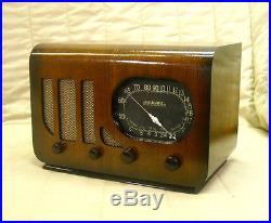 Old Antique Wood Howard Vintage Tube Radio Restored Working Art Deco Table Top