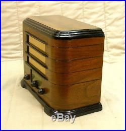 Old Antique Wood Kadette Vintage Tube Radio -Restored Working Art Deco Table Top