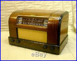 Old Antique Wood Philco Vintage Tube Radio Restored & Working Table Top