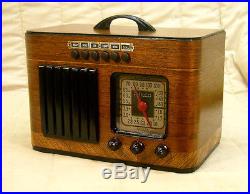 Old Antique Wood Philco Vintage Tube Radio Restored & Working with Mp3 Aux Input