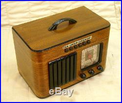 Old Antique Wood Philco Vintage Tube Radio Restored & Working with Mp3 Aux Input