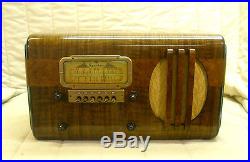 Old Antique Wood Sparton Vintage Tube Radio Restored & Working Table Top
