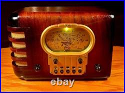 Old Antique Wood Vintage Restored Art Deco Radio Converted to a Bluetooth SPK