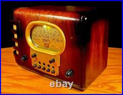 Old Antique Wood Vintage Restored Art Deco Radio Converted to a Bluetooth SPK