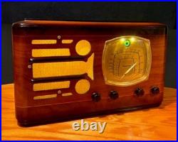 Old Antique Wood Vintage Restored Art Deco Radio Converted to a Bluetooth SPK