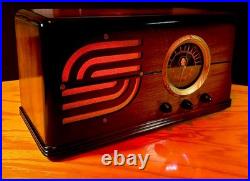 Old Antique Wood Vintage Restored Art Deco Radio Converted to a Bluetooth SPK