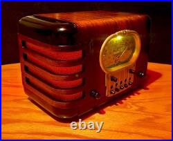 Old Antique Wood Vintage Restored Art Deco Radio Converted to a Bluetooth SPK