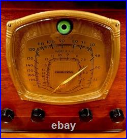 Old Antique Wood Vintage Restored Art Deco Radio Converted to a Bluetooth SPK