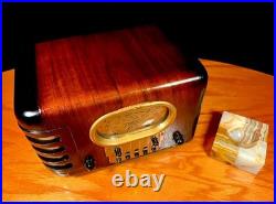 Old Antique Wood Vintage Restored Art Deco Radio Converted to a Bluetooth SPK