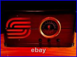 Old Antique Wood Vintage Restored Art Deco Radio Converted to a Bluetooth SPK