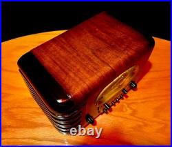 Old Antique Wood Vintage Restored Art Deco Radio Converted to a Bluetooth SPK