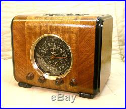 Old Antique Wood Zenith Vintage Tube Radio -Restored & Working Black Dial with Mp3