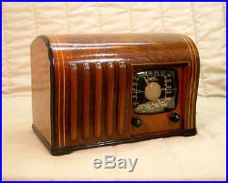 Old Antique Wood Zenith Vintage Tube Radio -Restored Working with Ingraham Cabinet