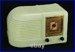 Old VTG Admiral Tube Radio Streamlined Art Deco 20A6 PreWar Plastic Plaskon Urea