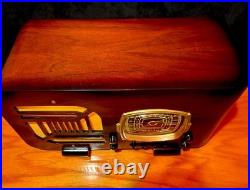 Old Wood Vintage Antique Restored Art Deco Radio Converted to a Bluetooth SPK