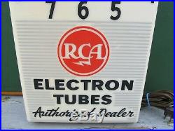 Original VTG ATOMIC ERA RCA ELECTRON TUBES Advertising Clock Television & Radio