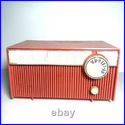 PINK TUBE RADIO vintage ZENITH Model F508V coral RARE 1960's Works READ PINK TUBE RADIO vintage ZENITH Model F508V coral RARE 1960's Works READ