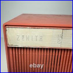 PINK TUBE RADIO vintage ZENITH Model F508V coral RARE 1960's Works READ PINK TUBE RADIO vintage ZENITH Model F508V coral RARE 1960's Works READ