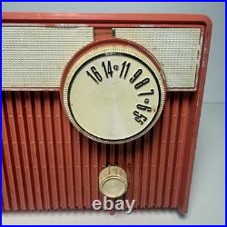 PINK TUBE RADIO vintage ZENITH Model F508V coral RARE 1960's Works READ PINK TUBE RADIO vintage ZENITH Model F508V coral RARE 1960's Works READ