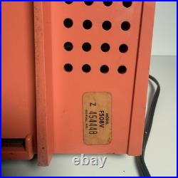 PINK TUBE RADIO vintage ZENITH Model F508V coral RARE 1960's Works READ