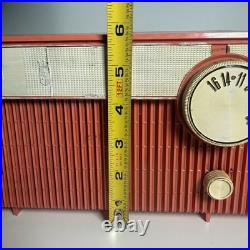 PINK TUBE RADIO vintage ZENITH Model F508V coral RARE 1960's Works READ PINK TUBE RADIO vintage ZENITH Model F508V coral RARE 1960's Works READ